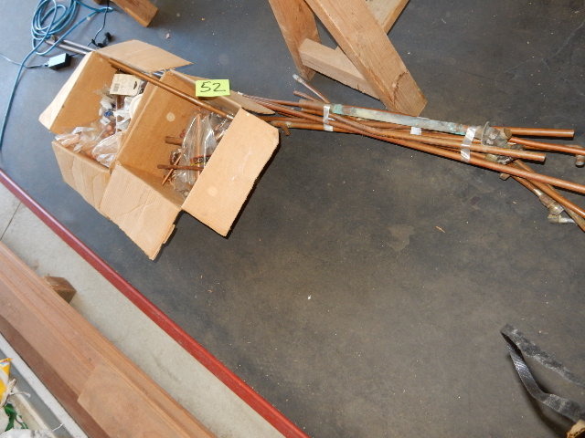 lot 52 image: Copper tubing and fittings as pictured