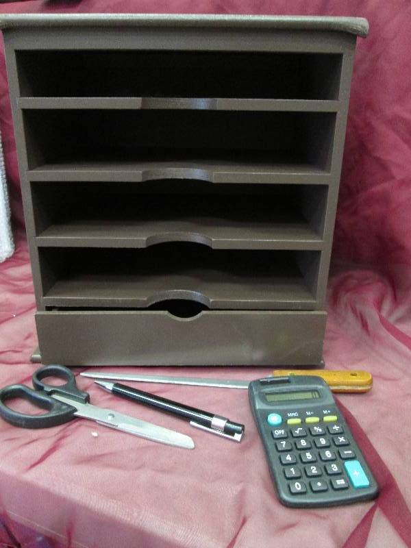 large 4 slot mail organizer with dr...