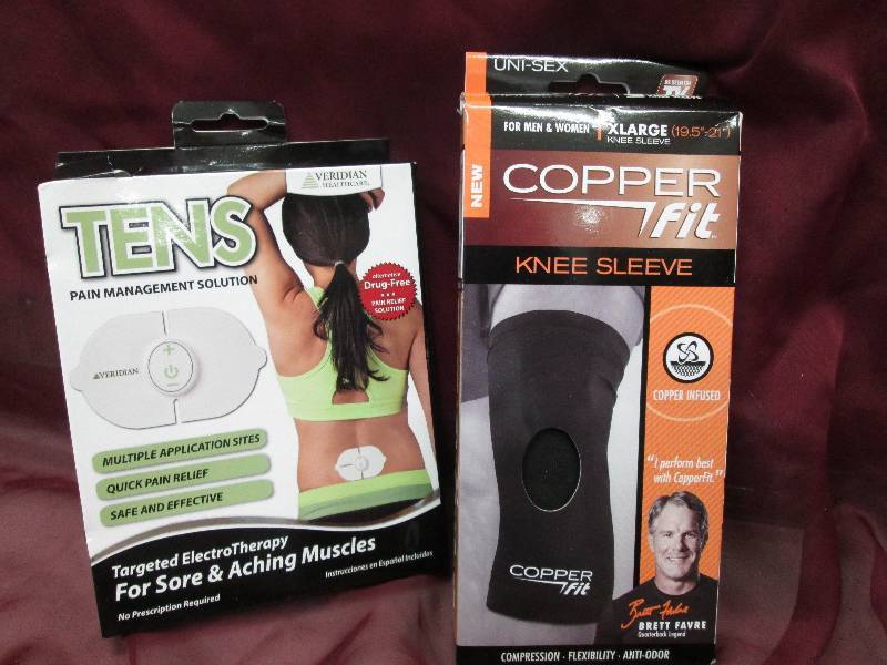 knee sleeve sz xl, tens pad...