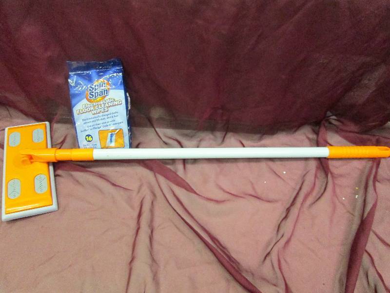 orange and grey floor wiper with o...