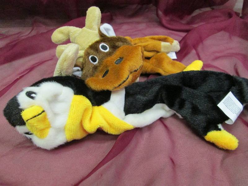 Stuffing Free Moose and Penguin Dog...
