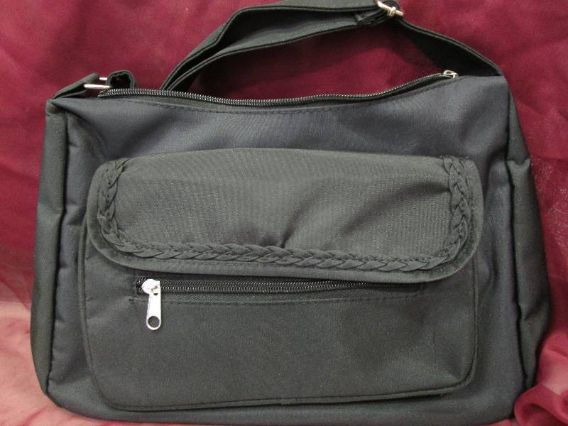 Black Nylon purse with shoulder str...