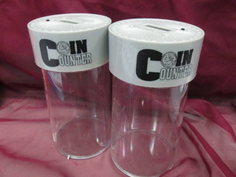 set of 2 battery operated coin coun...