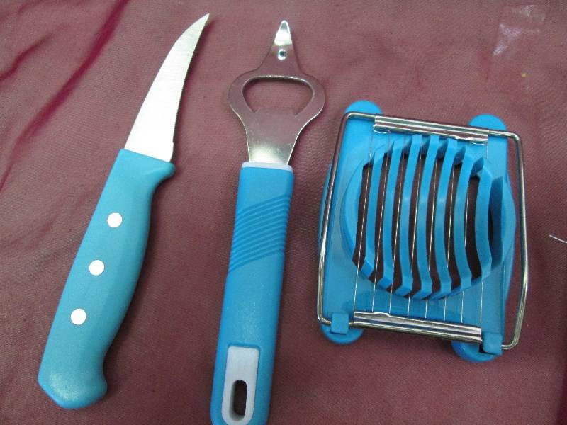 3 piece set- birds beak knife, egg...