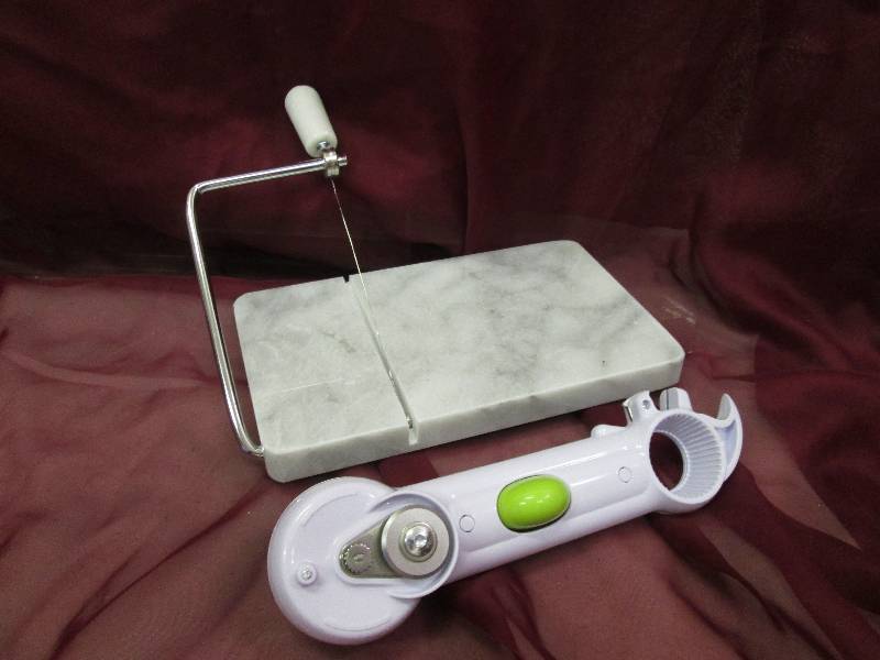 one marble cheeseboard with slicer ...