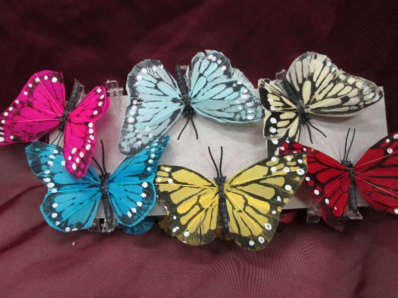 set of 12 butterfly decorative acce...