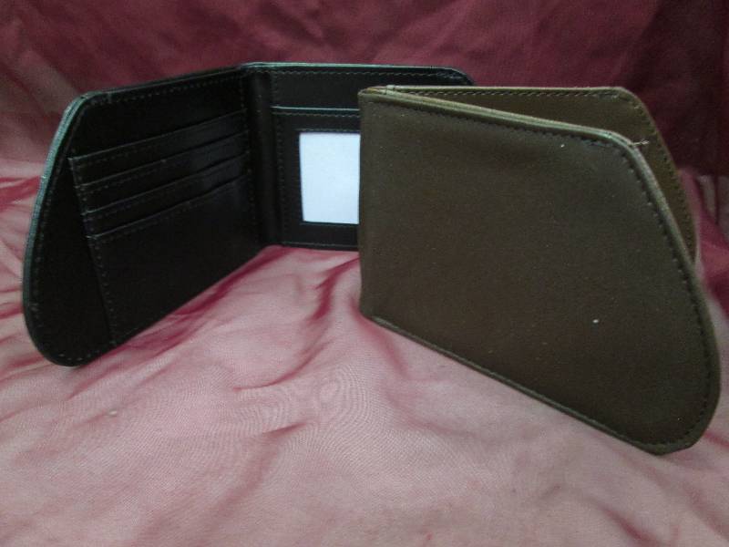 2 mens wallets, one black, one brow...