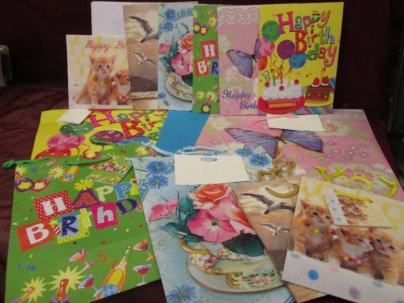 6 Birthday Cards with Matching Gift...
