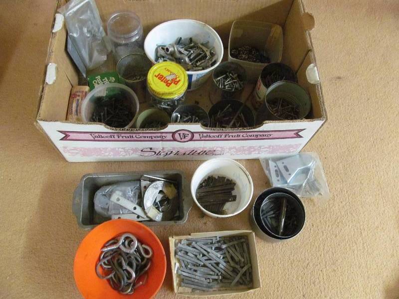 screws, fasteners, hooks