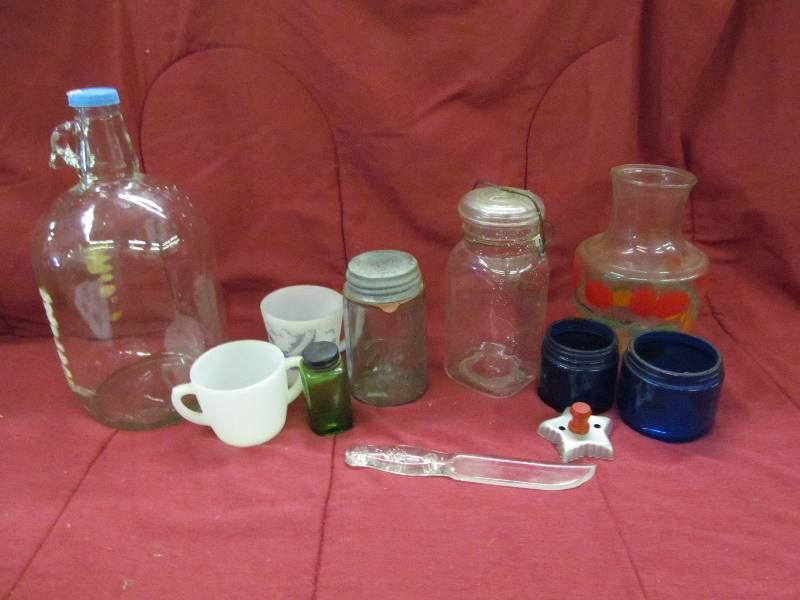 jars, vase, cups