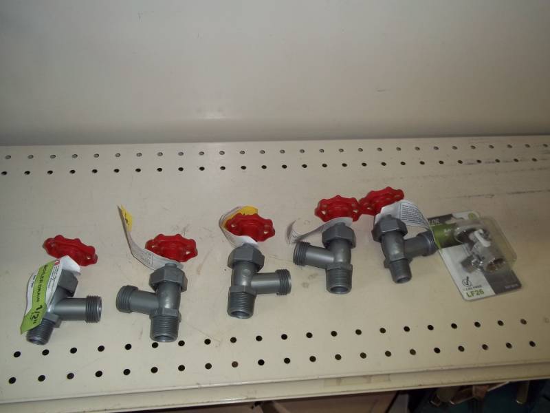 lot 35 image: New 6 PVC and shut off Valves