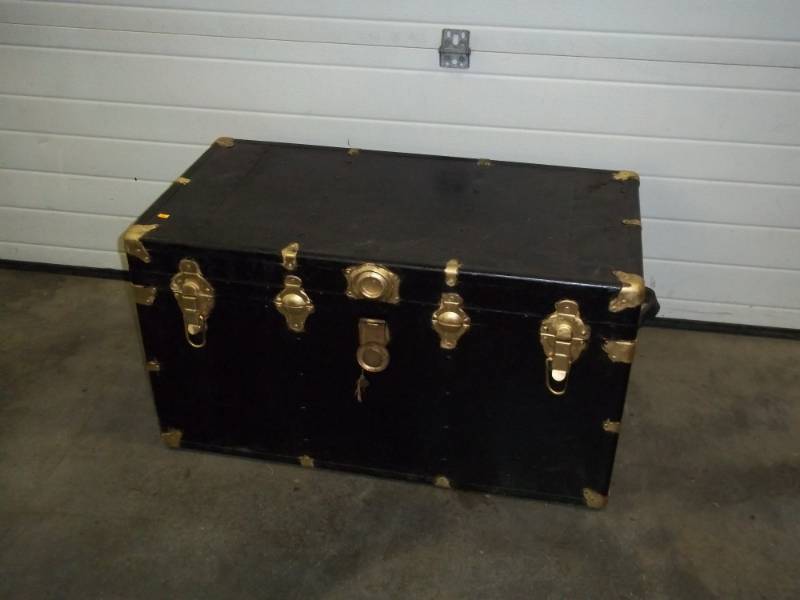 lot 82 image: Large black chest