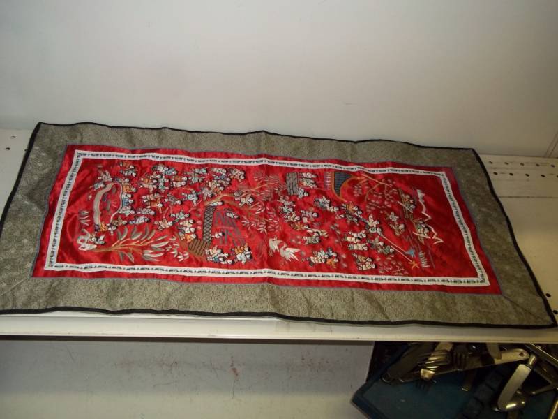 lot 127 image: Asian Table or wall dcor