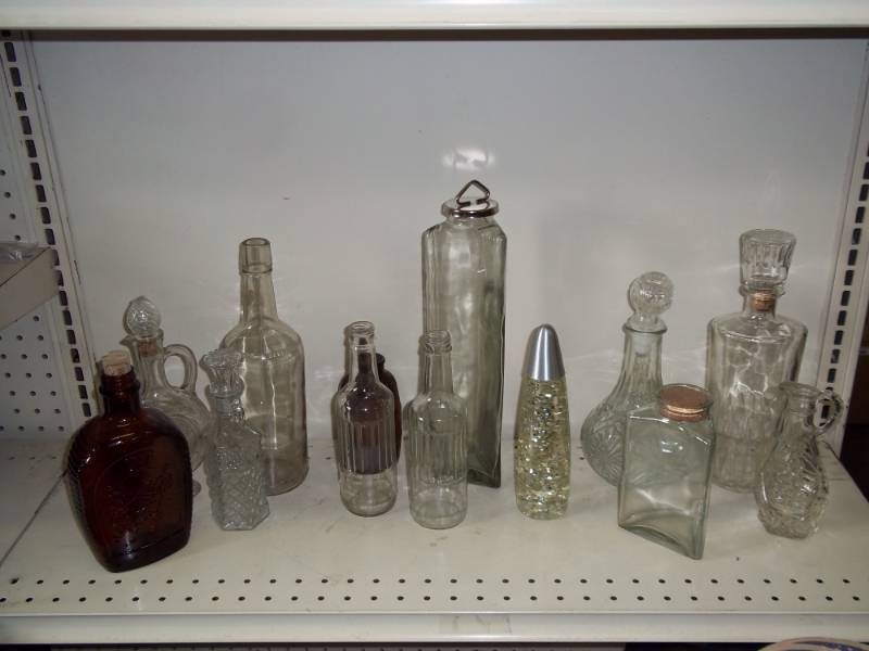 lot 168 image: Decanters with glass bottles
