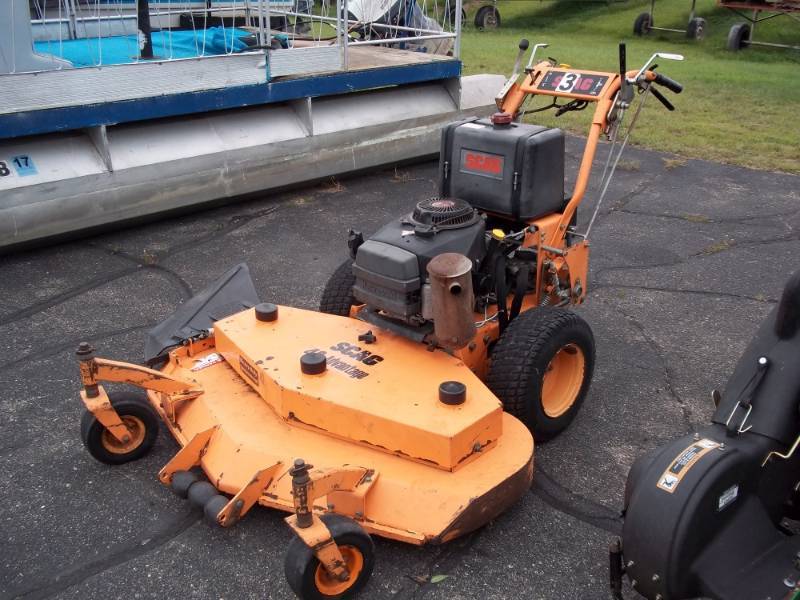 lot 202 image: Skag Walk behind commercial mower  17HP Motor, 48 Deck, Tested and runs drives and mows