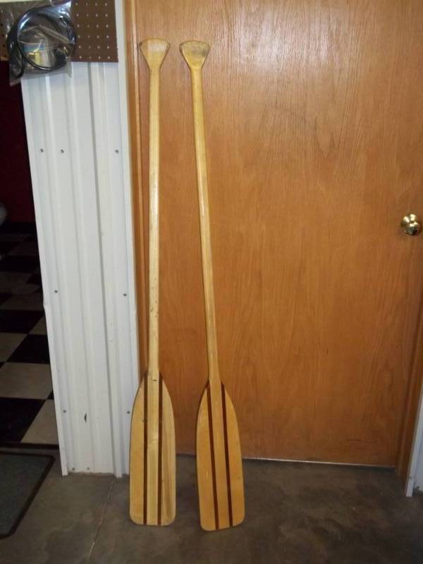 lot 208 image: Pair of Wood Paddles