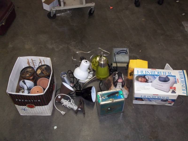 lot 217 image: Assortment of Lamps and Misc Items