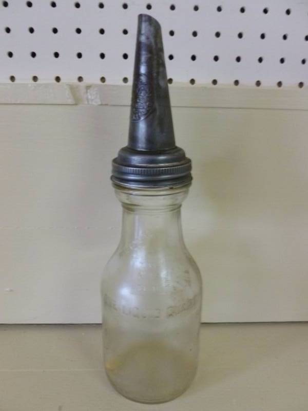 Antique Glass Oil Bottle