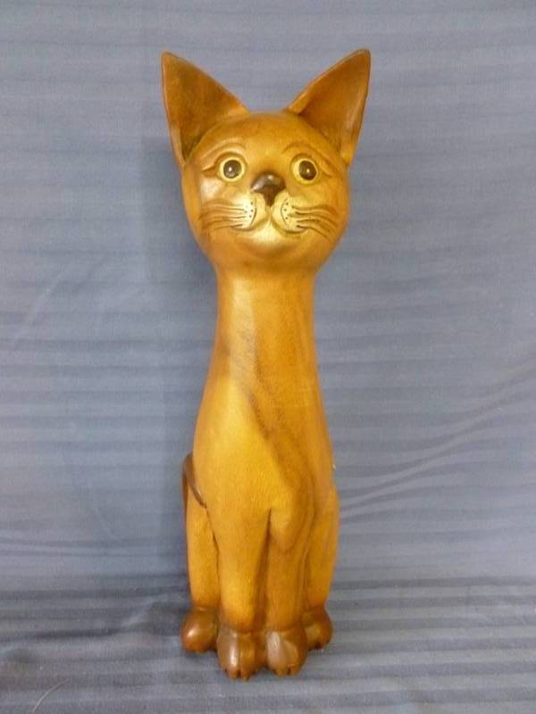 Large Wooden Cat
