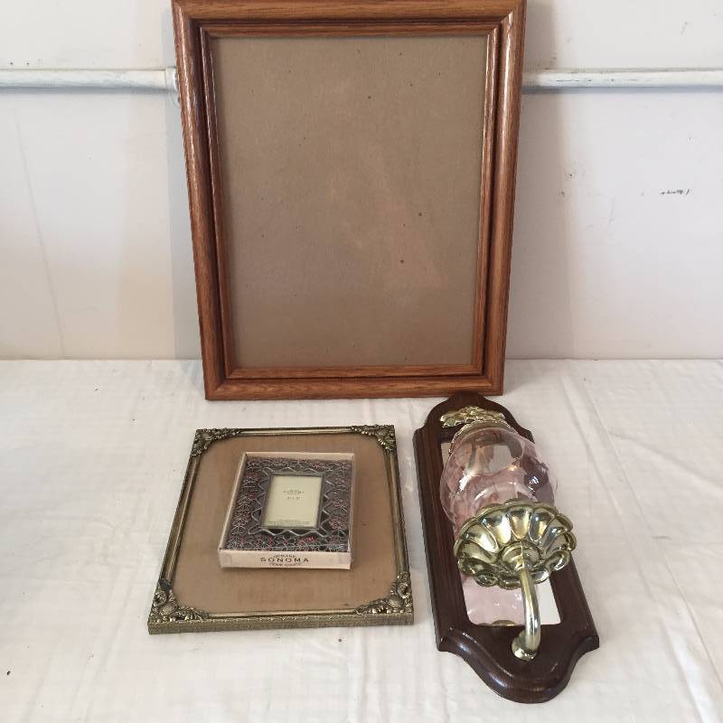 PICTURE FRAMES AND CANDLE HOLDER