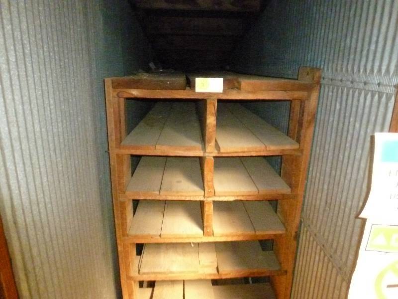 Wooden Lumber rack with multiple slide-in slots or shelving
