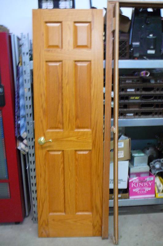 Solid Oak Door  and Frame and Trim
