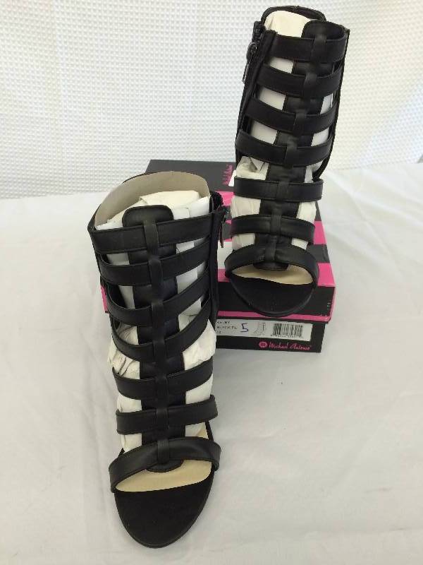 Micheal Antonio Womens Kelby Heeled Gladiator 10 Black