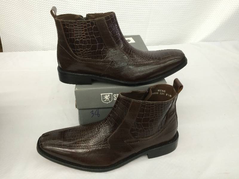 Stacy Adams Mens Giorno Croc Embossed Boot 8.5