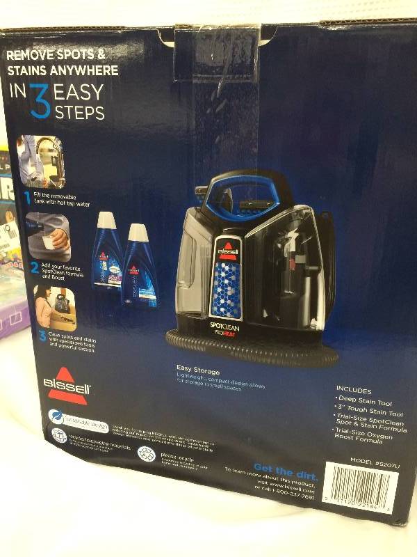 BISSELL - SpotClean ProHeat Handheld Deep Cleaner - BlackMotley Blue