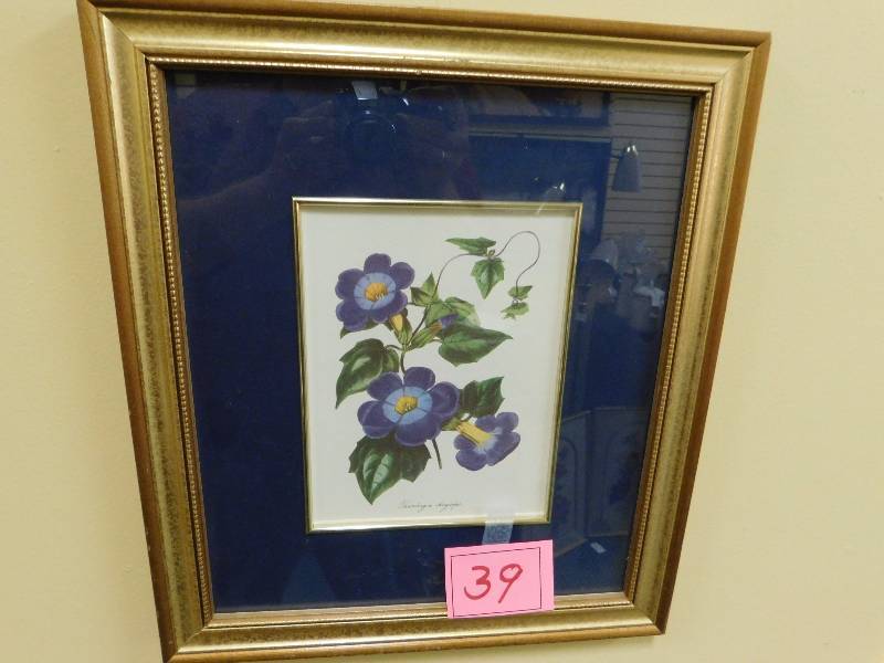 Nicely framed floral print