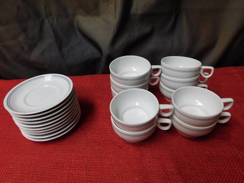 10 sets of  cup and saucers Northwest airlines