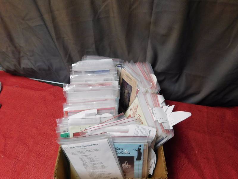 very large lot of craft patterns most are in plastic sleeves