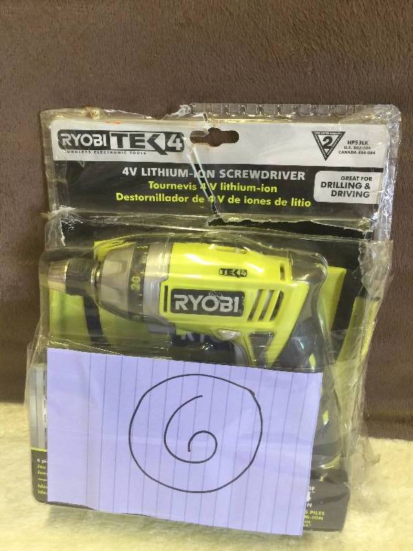 Ryoby 4Volt Lithium Screwdriver