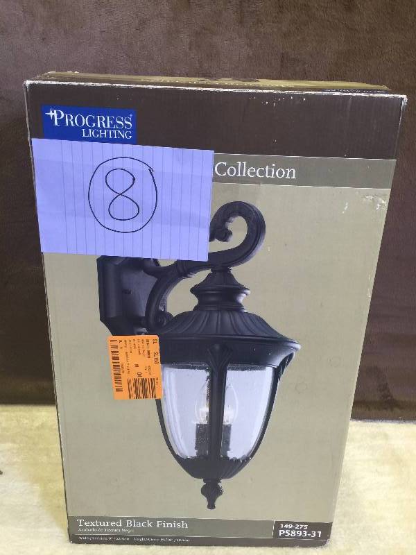 Progress Lighting Wall Lantern Black Texture Finish