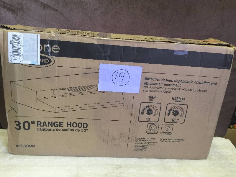 Nutone 30 Range Hood AC530WW