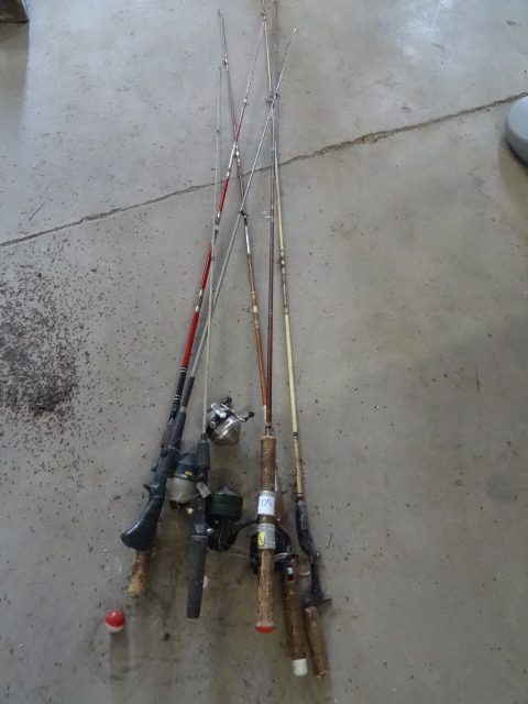 lot 8 image: Fishing reels and rods