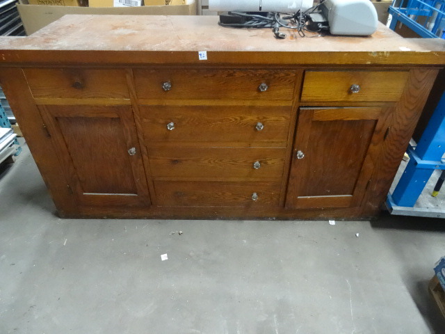 lot 82 image: Vintage wood cabinet