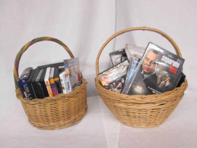 2 Baskets of DVDs