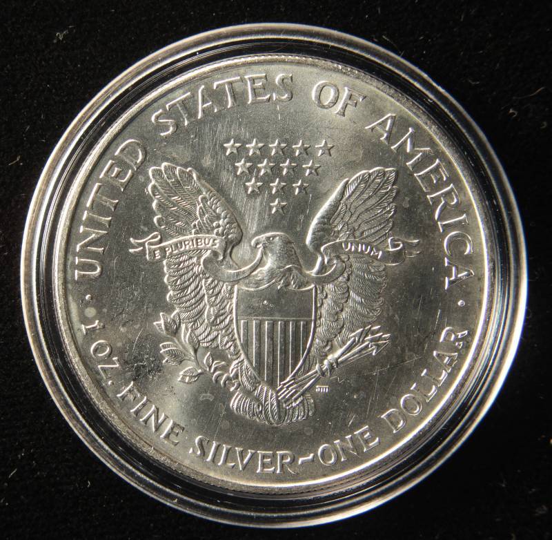 1994 AMERICAN SILVER EAGLE 1 TROY OZ. .999 FINE SILVER DOLLAR IN AIRTITE CAPSULE