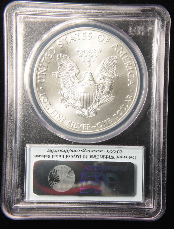 2013 SILVER EAGLE .999 FINE SILVER PCGS MS 69 FIRST STRIKE