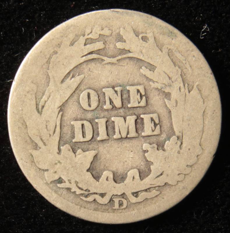 1907-D BARBER SILVER DIME