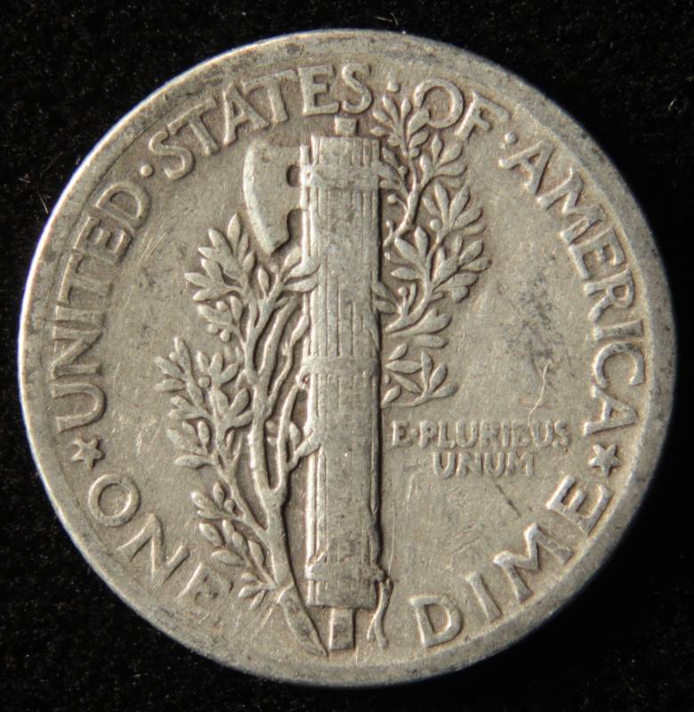 1941 MERCURY SILVER DIME FINE