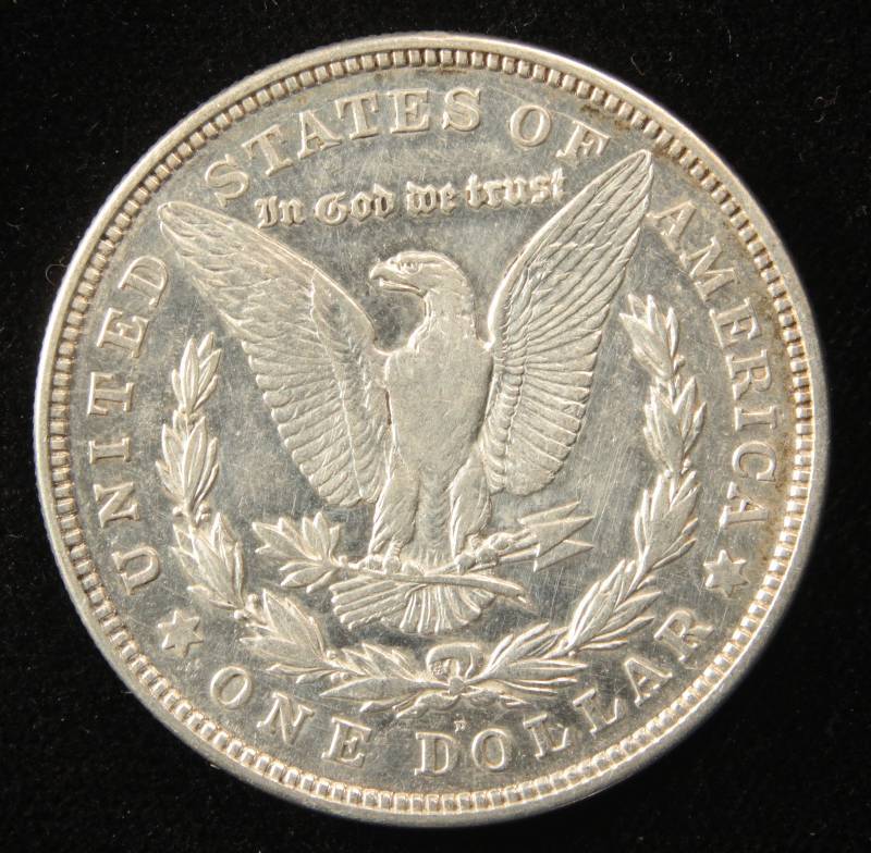 1921 D MORGAN SILVER DOLLAR XF