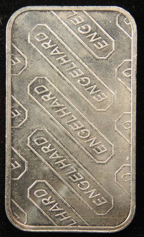 1 TROY OZ. .999 FINE SILVER ENGELHARD BAR