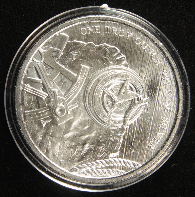 1 TROY Oz. .999 FINE SILVER ROUND PROSPECTOR IN AIRTITE CAPSULE