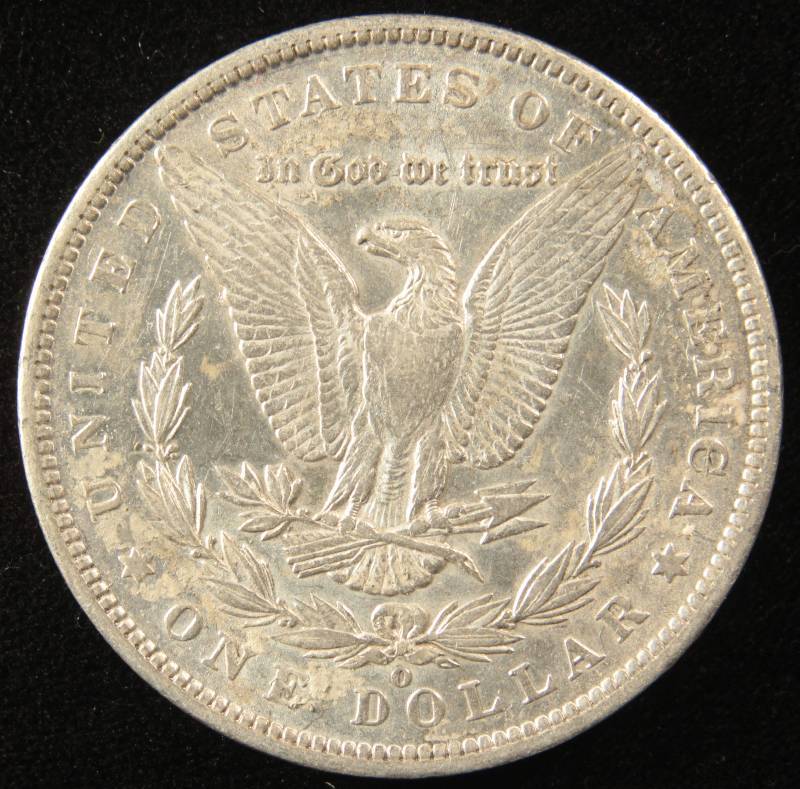 1889 O MORGAN SILVER DOLLAR AU