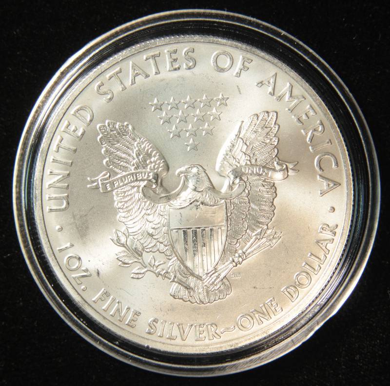 2014 US SILVER EAGLE .999 FINE SILVER IN AIRTITE HOLDER