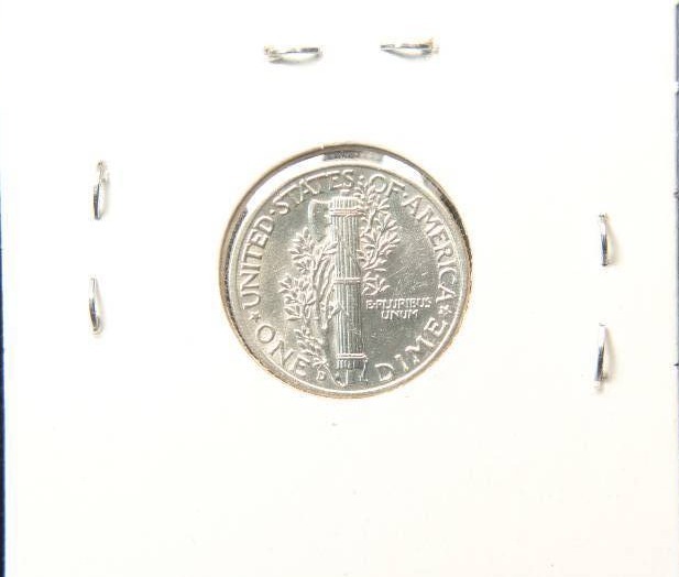 1943 D US MERCURY SILVER DIME AU