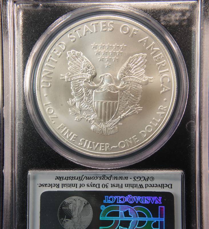 2013 S SILVER EAGLE .999 FINE SILVER PCGS MS 69 FIRST STRIKE