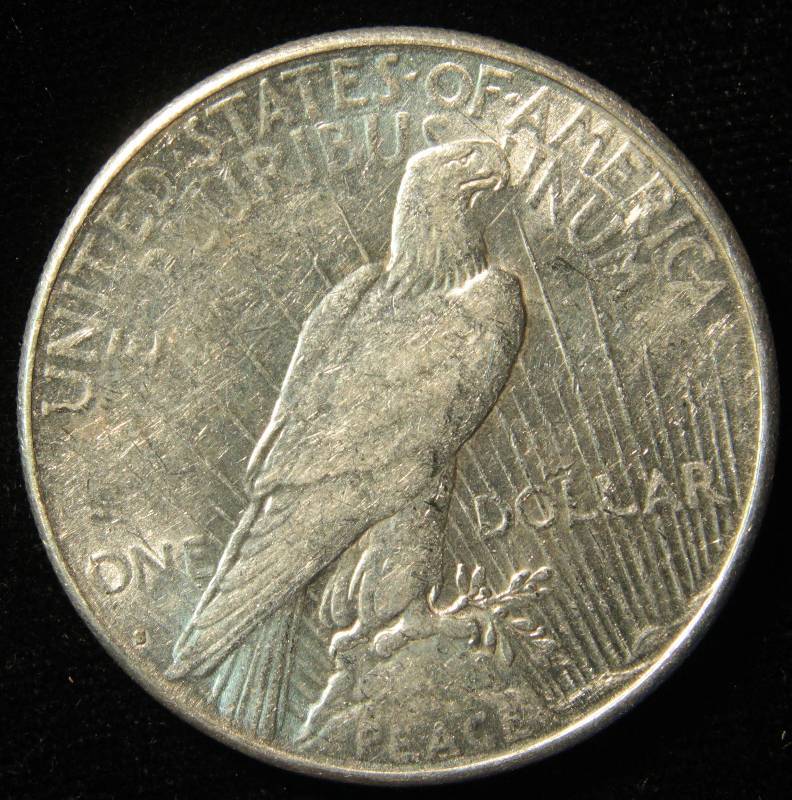 1928 S PEACE SILVER DOLLAR VF